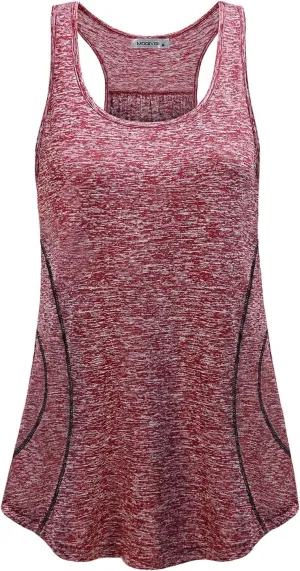 MOQIVGI Womens Sleeveless Loose Fit Racerback Workout Gym Yoga Running Tank Tops