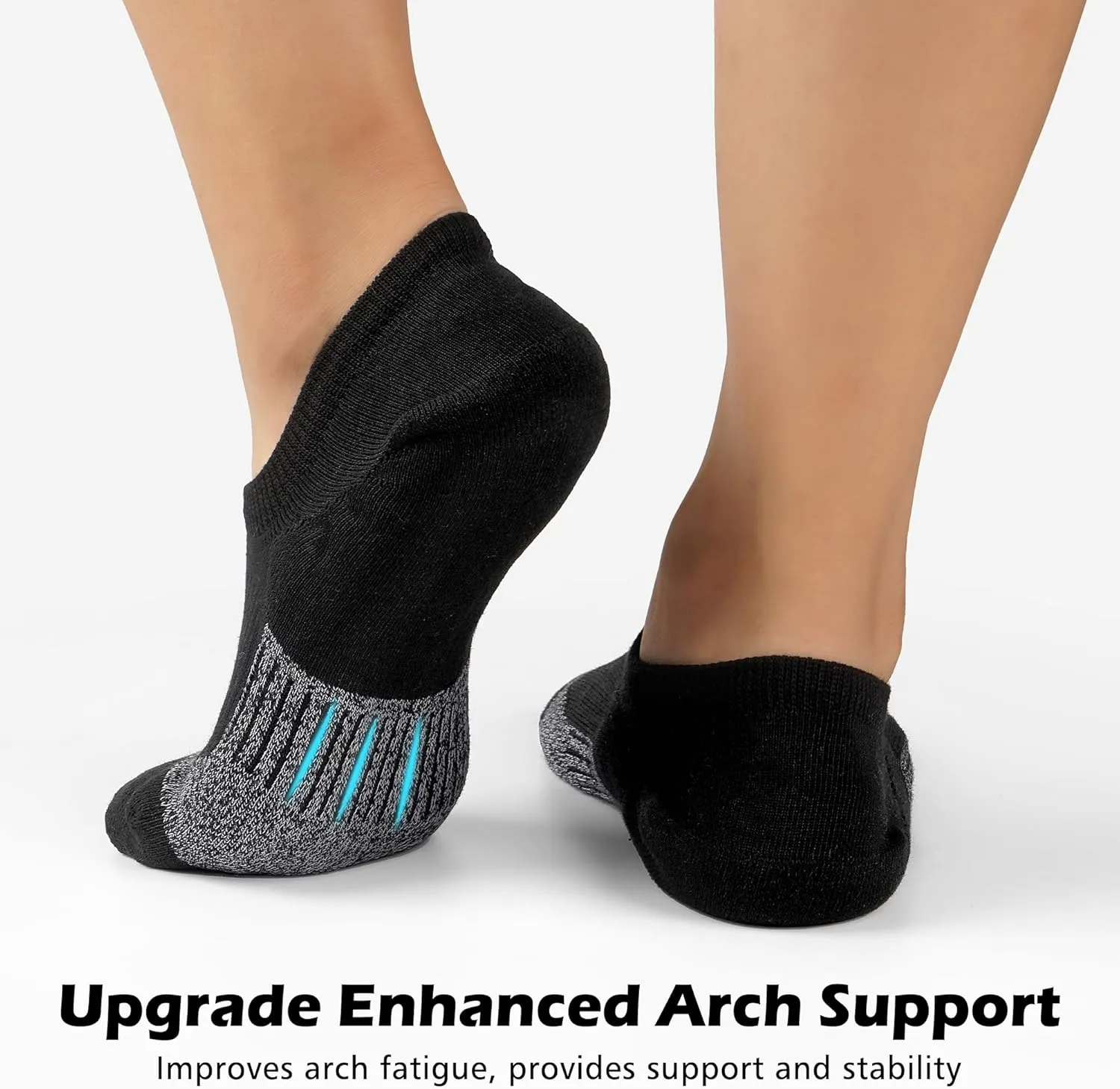 No Show Socks for Women Running Hiking Athletic Non Slip Low Socks 5 Pairs