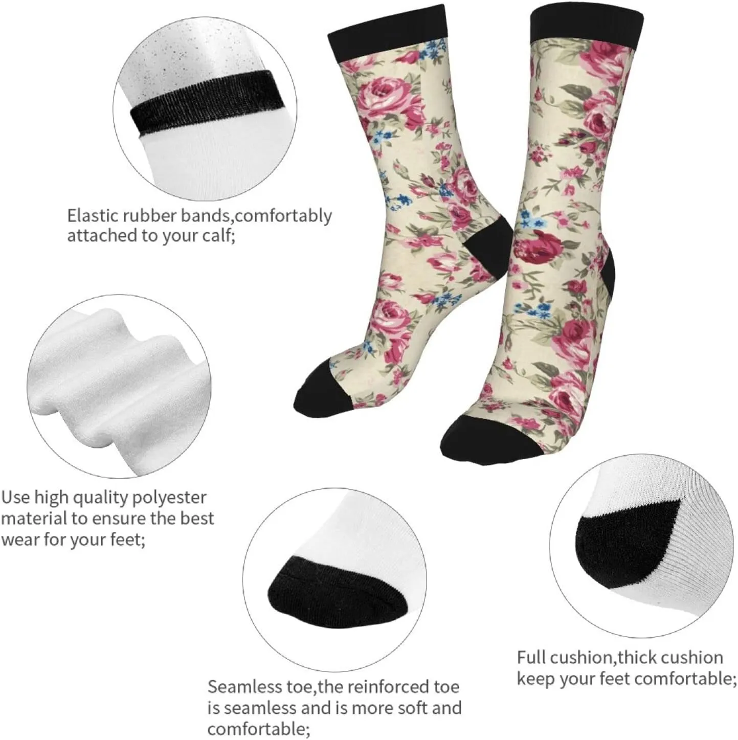 Novelty Fun Crew Socks Fashion Comfortable Men And Women Crazy Dress Socks