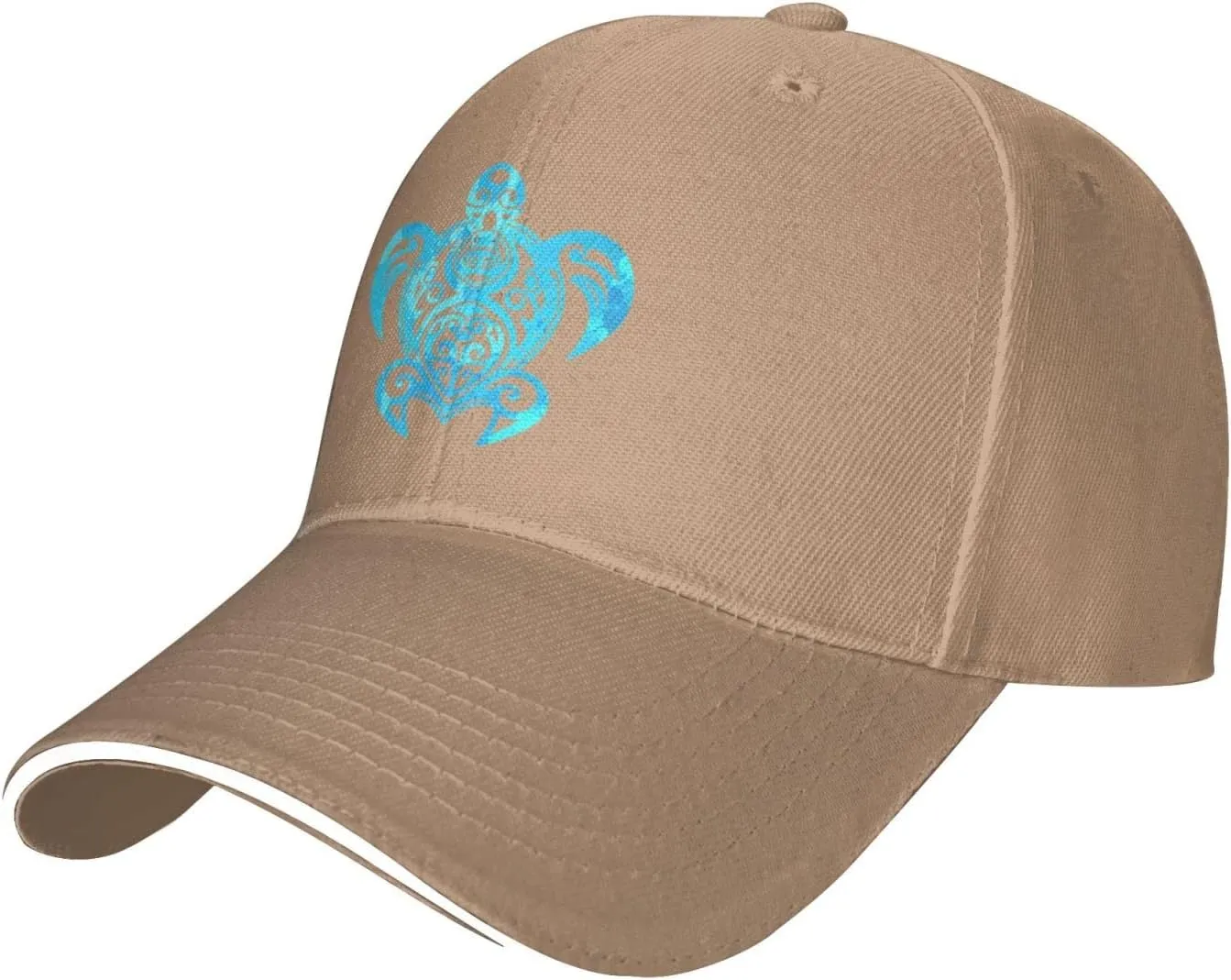 Ocean Blue Tribal Hawaiian Sea Turtle Baseball Cap Women Cowboy Hat Trucker Hat Men Dad Hat Snapback Hat Black