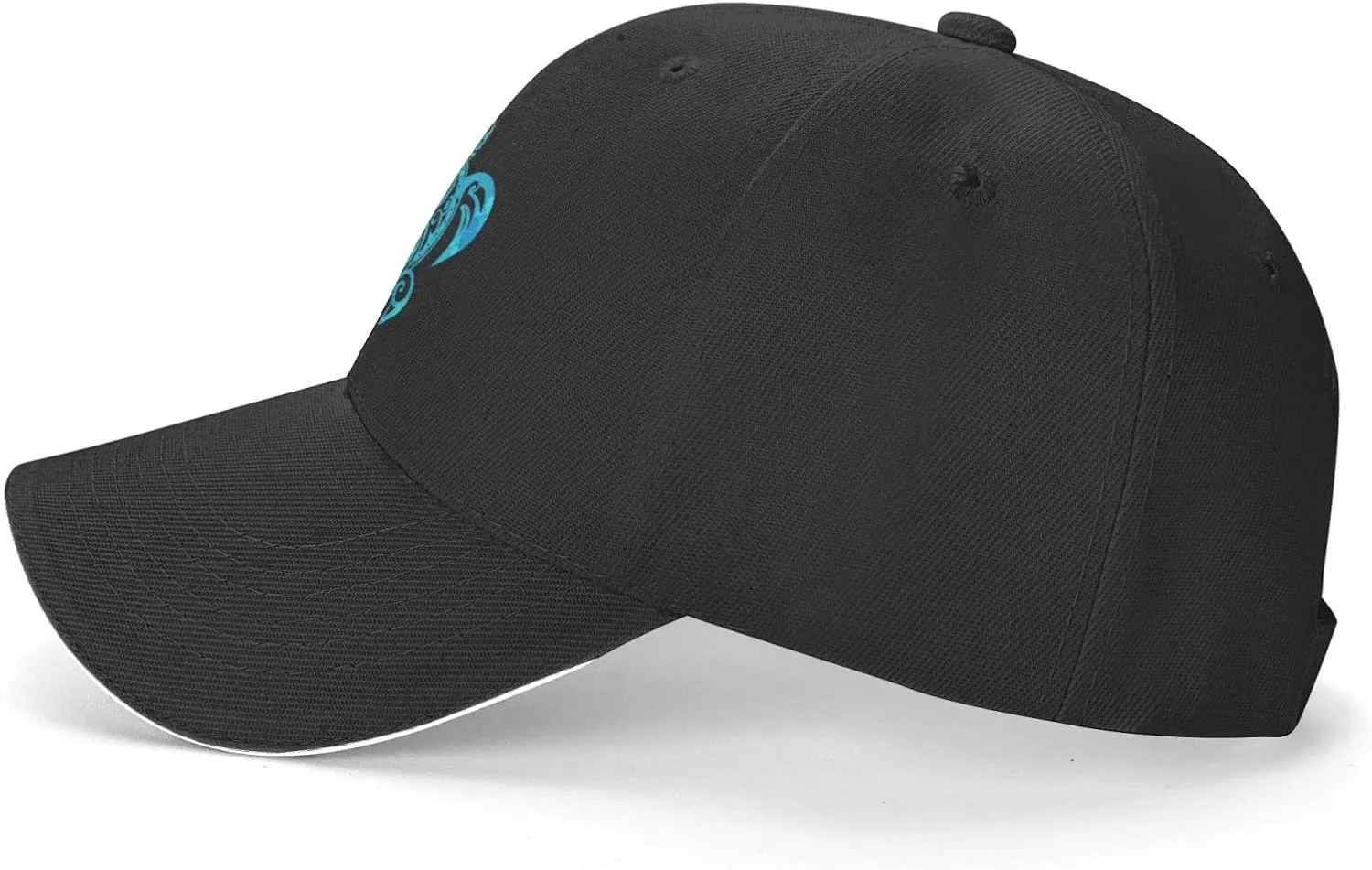 Ocean Blue Tribal Hawaiian Sea Turtle Baseball Cap Women Cowboy Hat Trucker Hat Men Dad Hat Snapback Hat Black