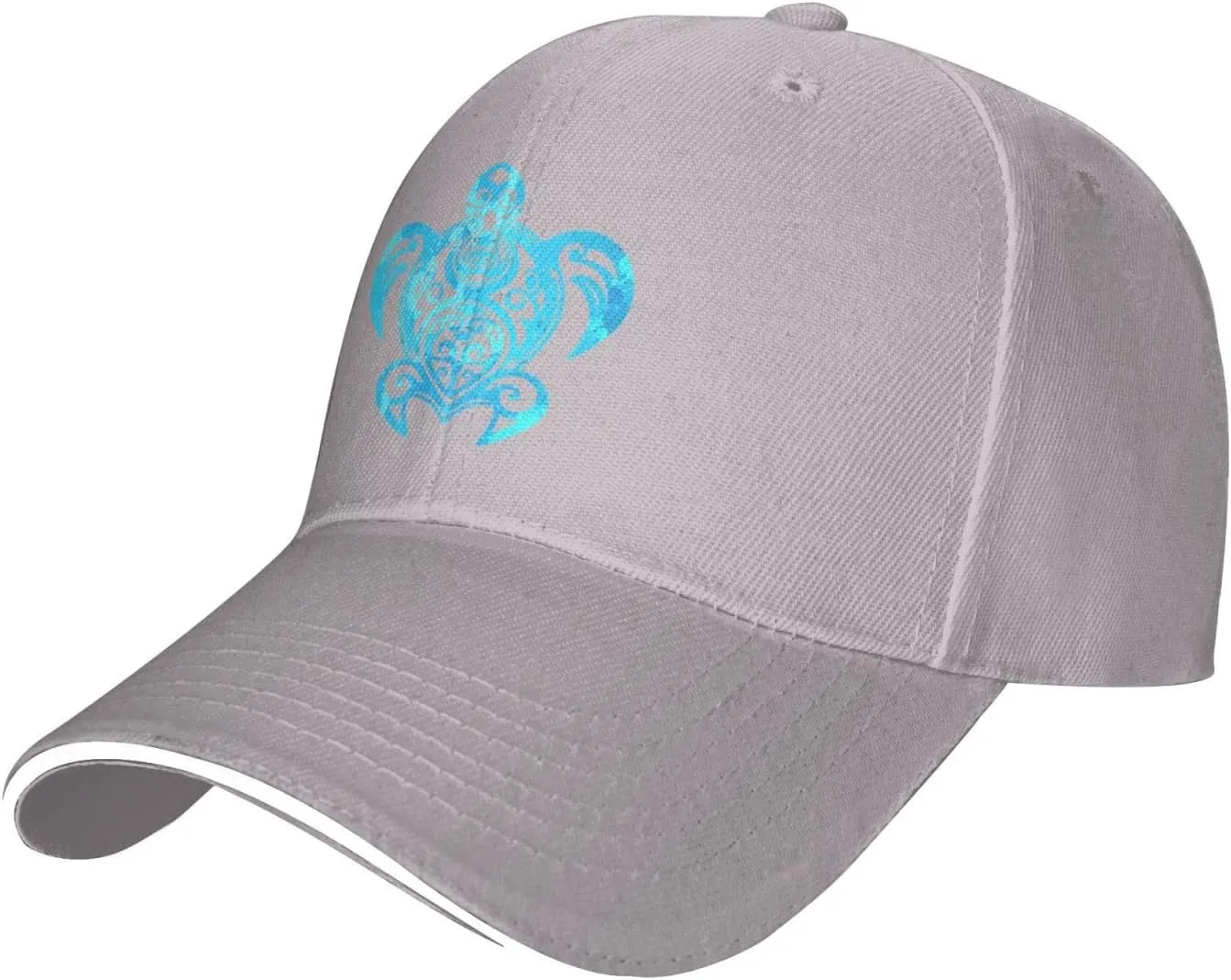 Ocean Blue Tribal Hawaiian Sea Turtle Baseball Cap Women Cowboy Hat Trucker Hat Men Dad Hat Snapback Hat Black