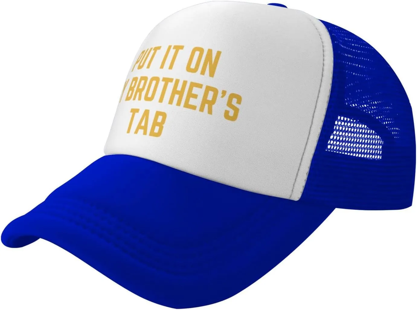 Put It On My Brother's Tab Hat Birthday Trucker Hat Baseball Cap Women Men Dad Hat Black