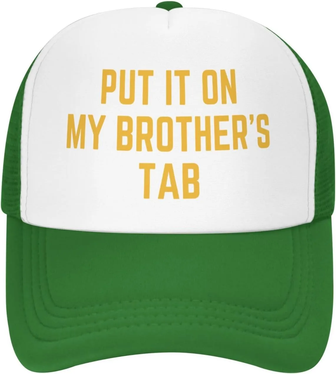 Put It On My Brother's Tab Hat Birthday Trucker Hat Baseball Cap Women Men Dad Hat Black