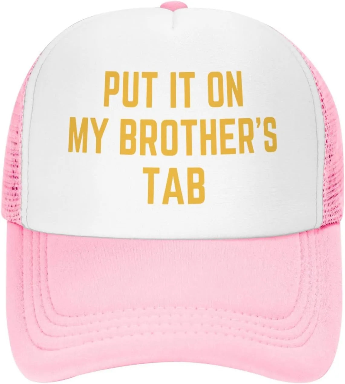 Put It On My Brother's Tab Hat Birthday Trucker Hat Baseball Cap Women Men Dad Hat Black