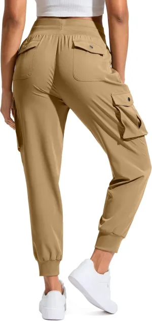 SANTINY Women's Cargo Pants with 6 Pockets Lightweight Quick Dry Travel Hiking Pants Casual Summer Joggers