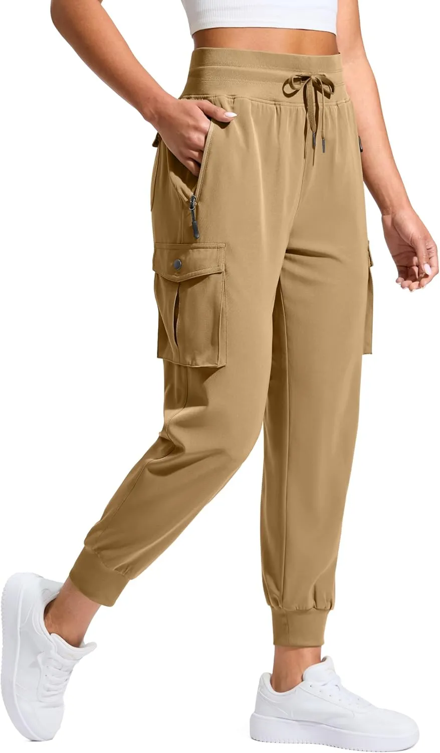 SANTINY Women's Cargo Pants with 6 Pockets Lightweight Quick Dry Travel Hiking Pants Casual Summer Joggers