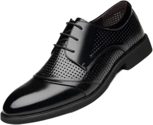 Shoes Dress Oxford for Mens Men Business Formal Dress Shoes Breathable Fashion Oxford Shoes Leather Shoes Lace-Up Brown Black Large Size Non Slip Anti-Slip Block Heel Low Top Outdoor