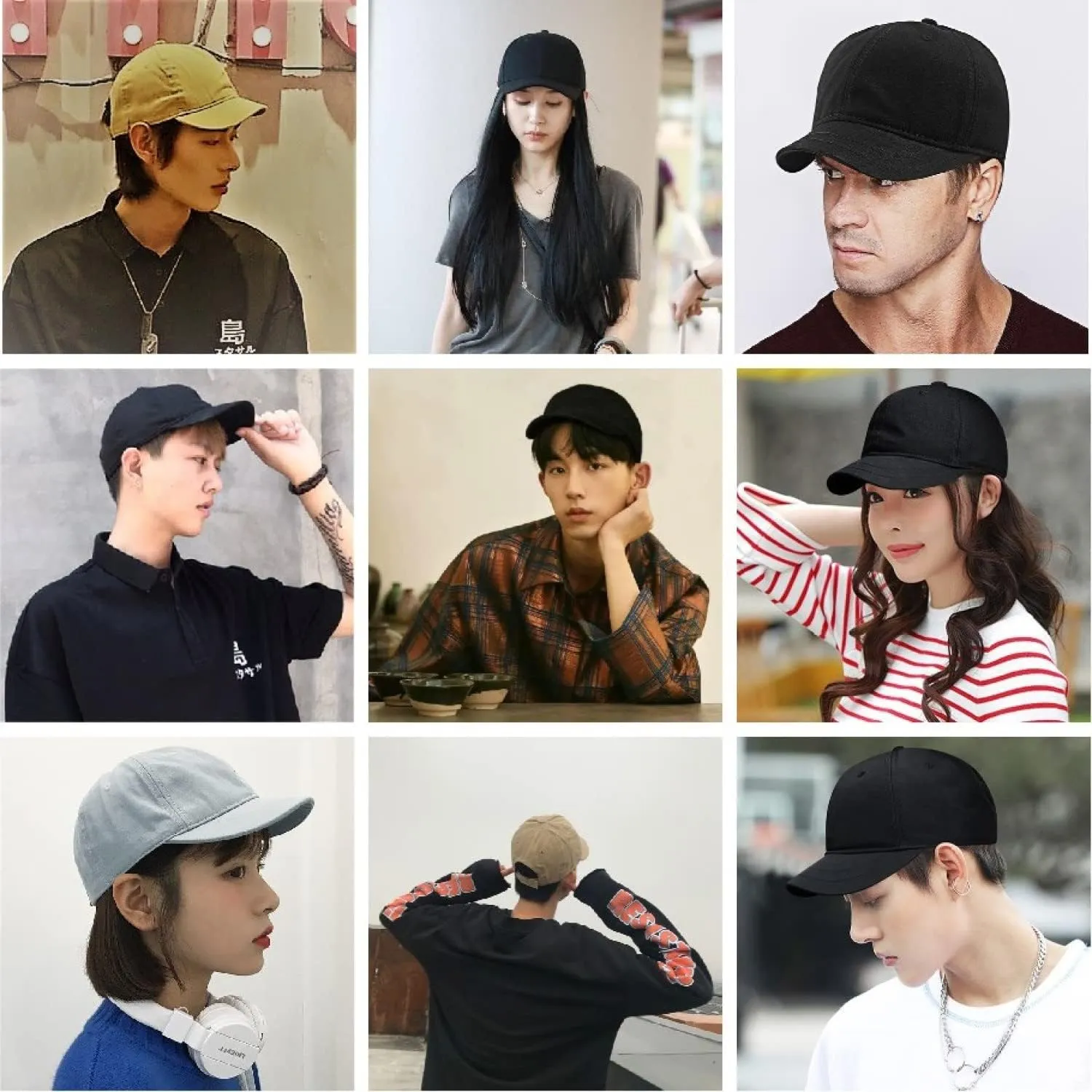 Short Brim Baseball Cap, Adjustable Plain Short Brim Workout Hat Fishing Hat Athletics Cap Running Hat