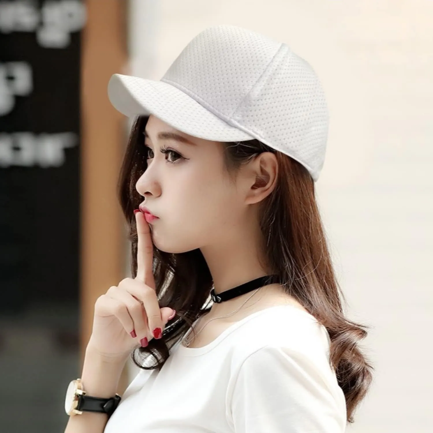Short Brim Baseball Cap, Adjustable Plain Short Brim Workout Hat Fishing Hat Athletics Cap Running Hat