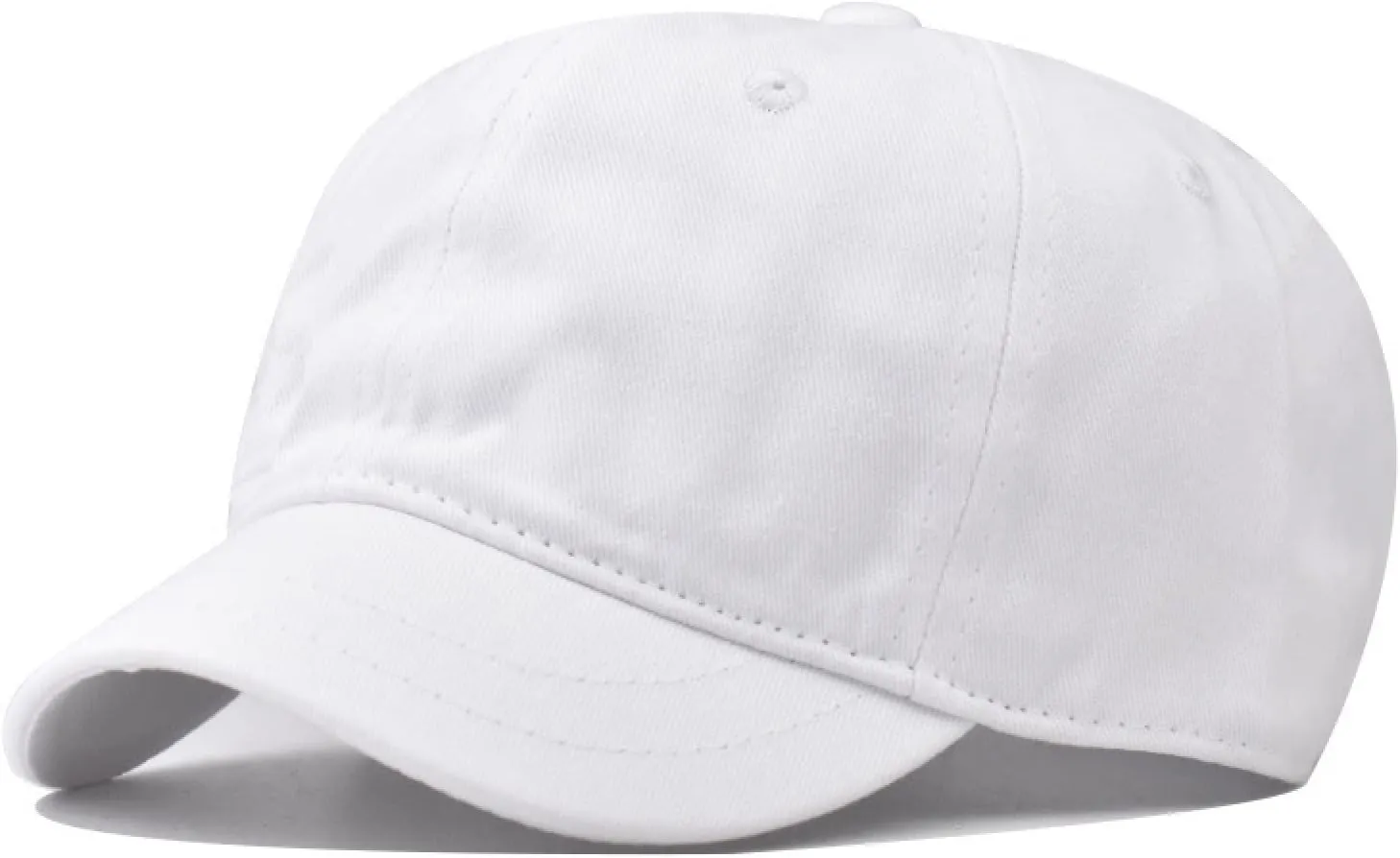 Short Brim Baseball Cap, Adjustable Plain Short Brim Workout Hat Fishing Hat Athletics Cap Running Hat
