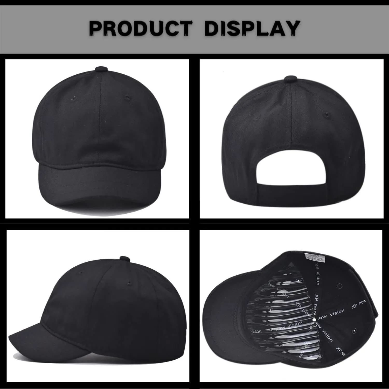 Short Brim Baseball Cap, Adjustable Plain Short Brim Workout Hat Fishing Hat Athletics Cap Running Hat