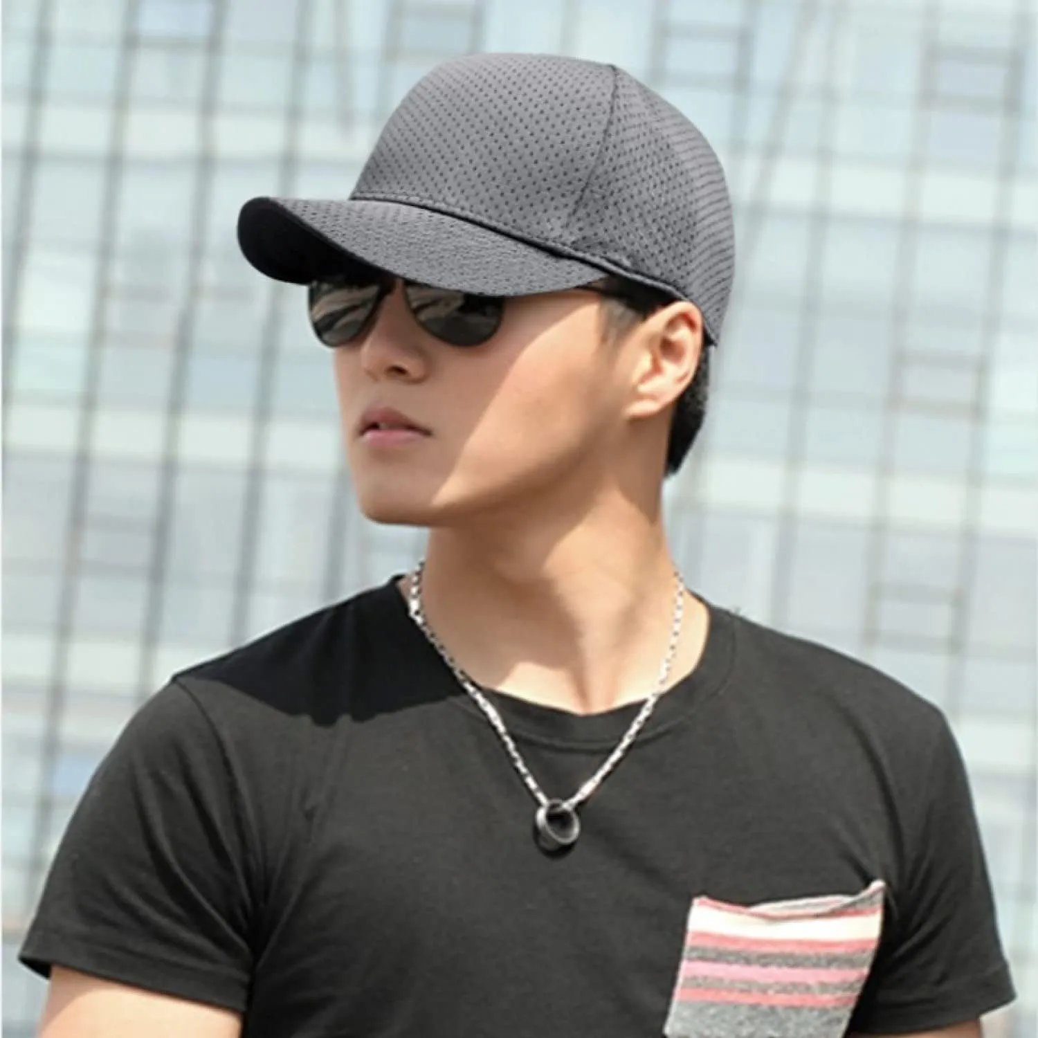 Short Brim Baseball Cap, Adjustable Plain Short Brim Workout Hat Fishing Hat Athletics Cap Running Hat