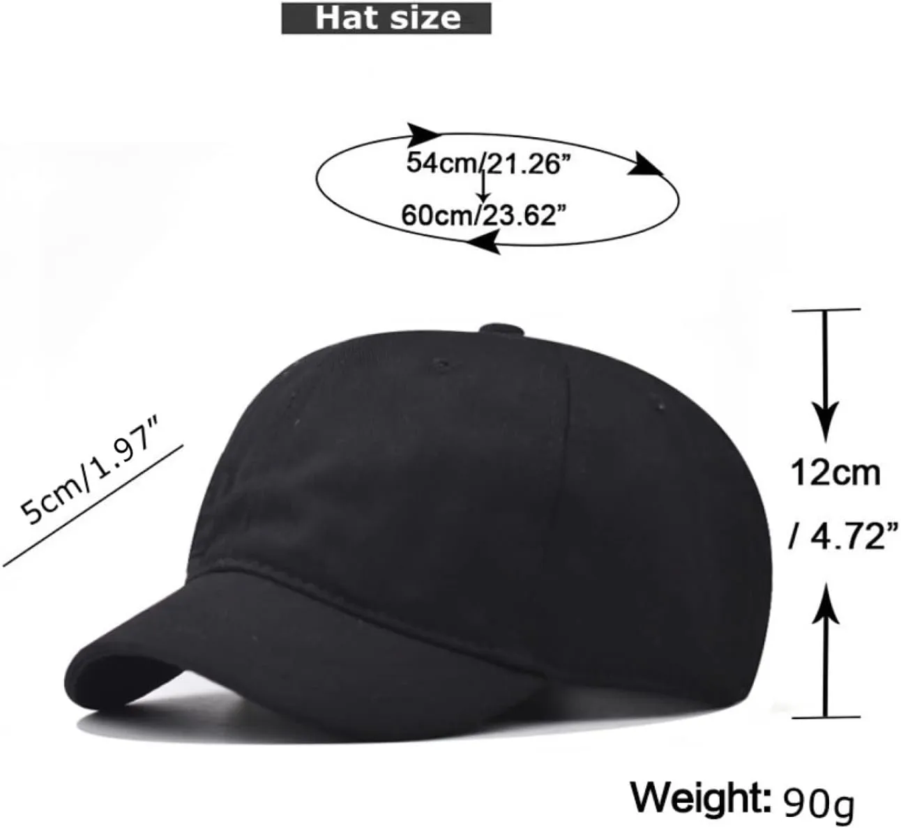 Short Brim Baseball Cap, Adjustable Plain Short Brim Workout Hat Fishing Hat Athletics Cap Running Hat
