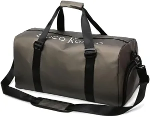 Sports bag & travel Duffel bag for men and women - with shoe compartment & wet compartment Waterproof Weekend Overnight Carry on Bag Hospital Holdalls (Champagne)