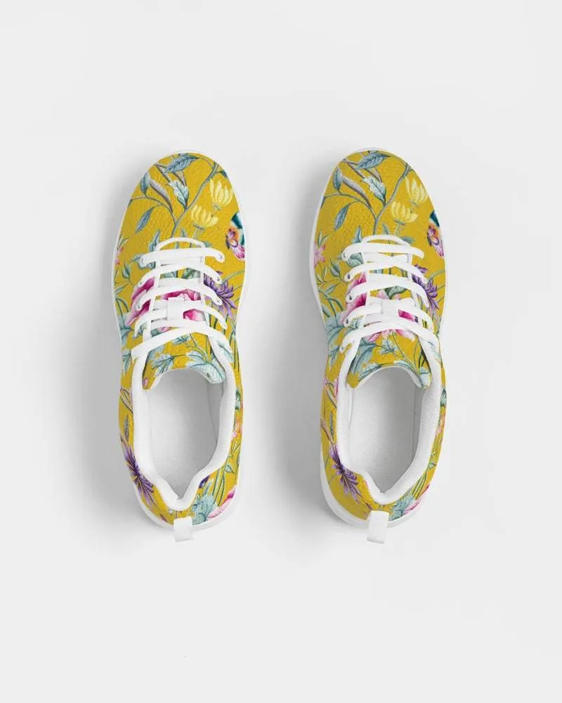 Sporty Sneakers in yellow chinoiserie