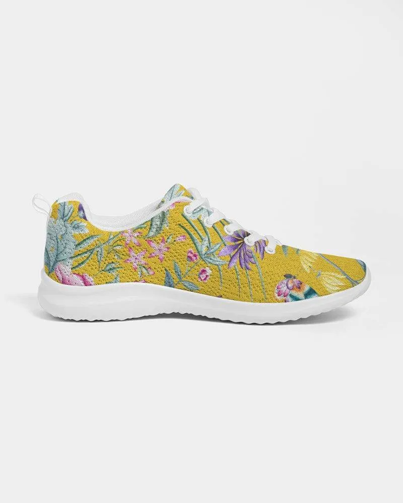 Sporty Sneakers in yellow chinoiserie