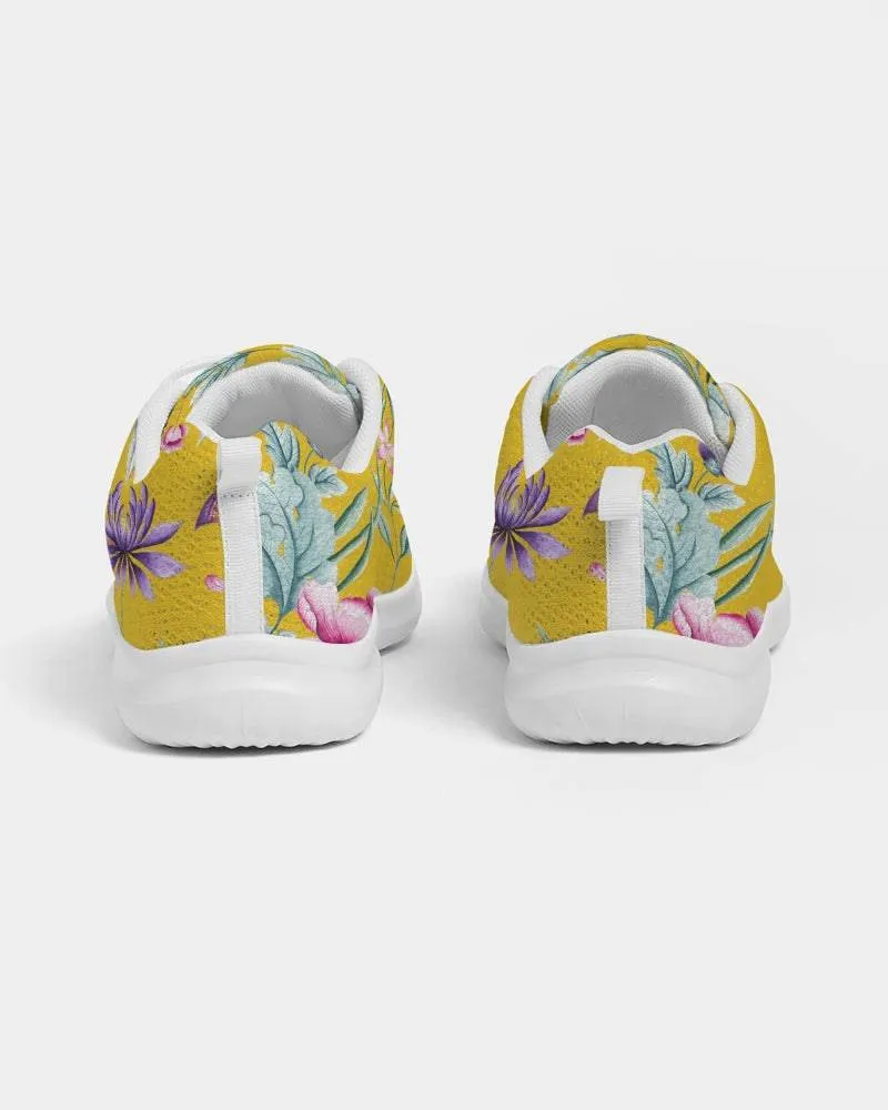 Sporty Sneakers in yellow chinoiserie