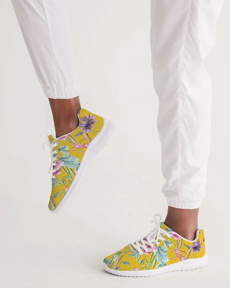 Sporty Sneakers in yellow chinoiserie