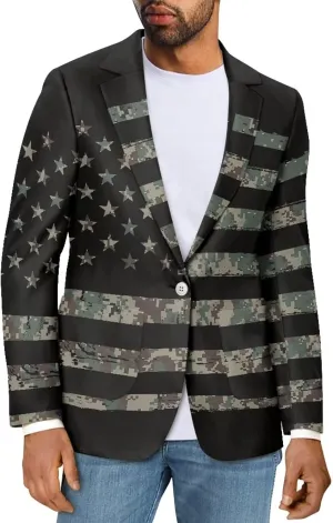 Sprowallow Men's Casual Blazer One Button Sport Coats Slim Fit Notched Lapel Blazers Lightweight Business Suit Jacket