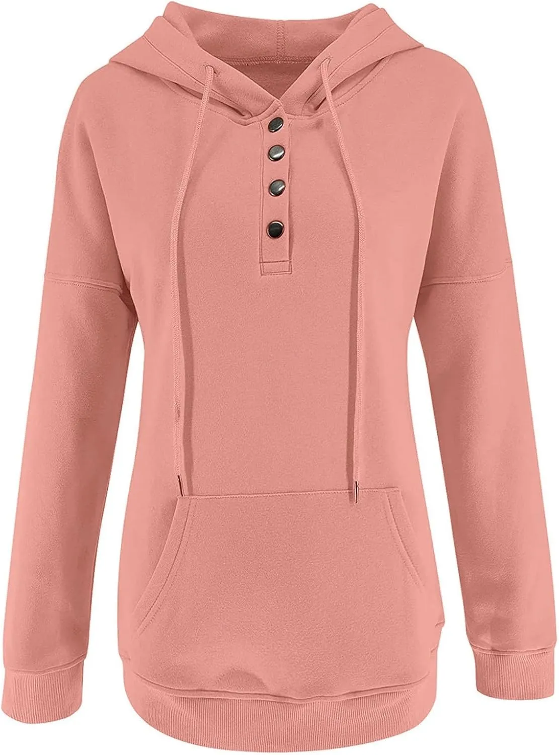 Sweatshirt for Women Fall Women's Casual Hoodies Long Sleeve Solid Lightweight Pullover Tops Loose Sweatshirt with Pocket
