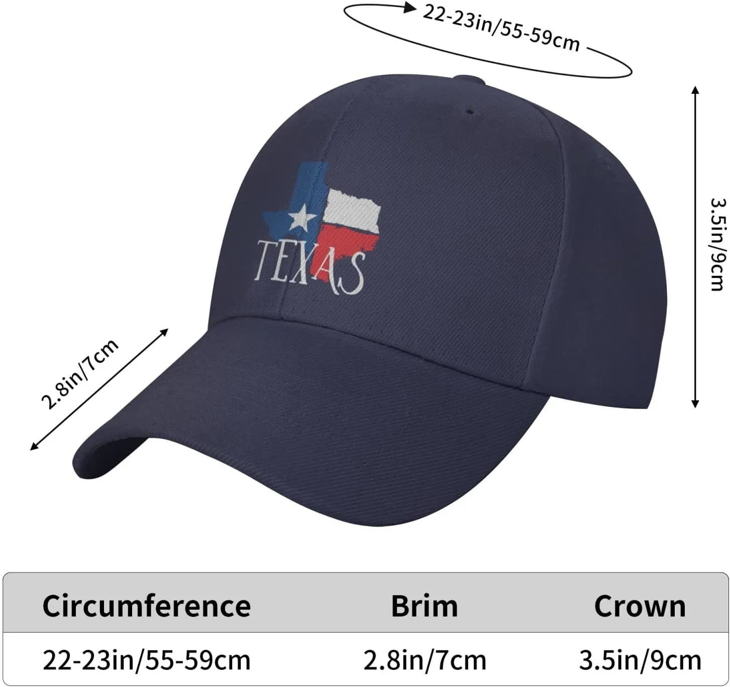 Texas - Distressed Texas map Gifts Baseball Cap Men Hat Women Dad Hat Sun Hat Adjustable Trucker Hat Cowboy Hat Black