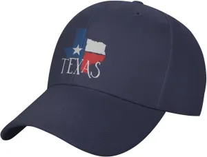 Texas - Distressed Texas map Gifts Baseball Cap Men Hat Women Dad Hat Sun Hat Adjustable Trucker Hat Cowboy Hat Black