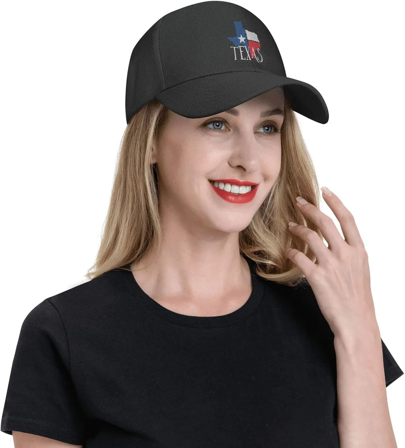Texas - Distressed Texas map Gifts Baseball Cap Men Hat Women Dad Hat Sun Hat Adjustable Trucker Hat Cowboy Hat Black