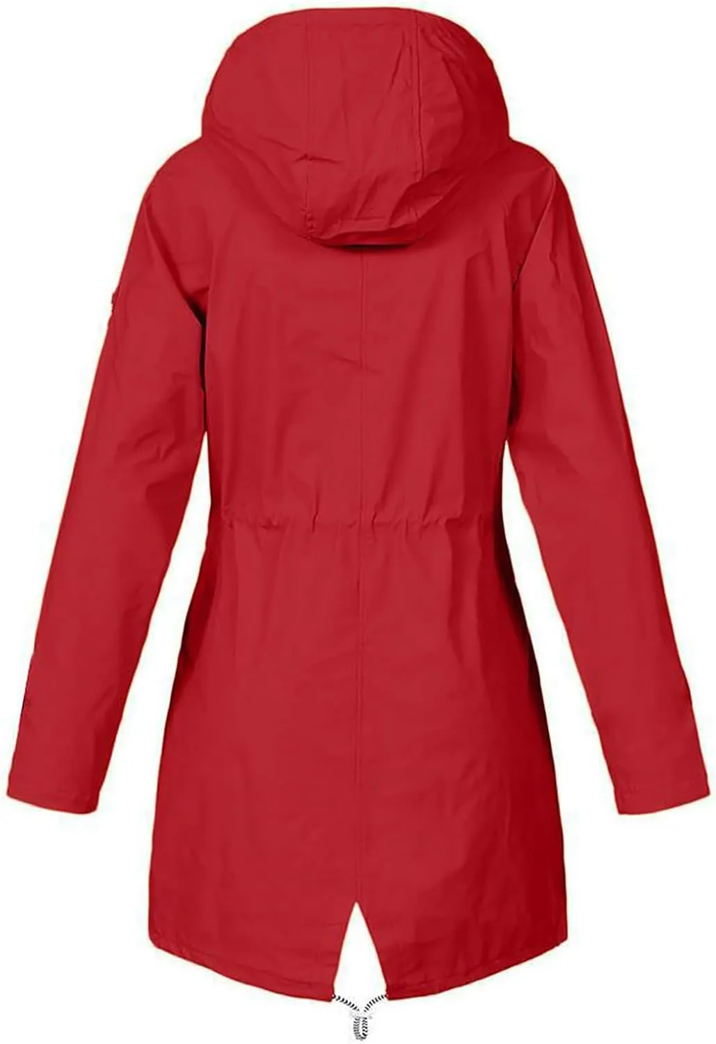 Wkishenl Rain Jacket Women Travel Waterproof Long Rain Coats Lightweight Hooded Windbreaker Trench Coats for Outdoor