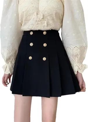 Women High Waist Sexy Pleated Mini Skirts Dance Casual Elegant Party Short Skirt