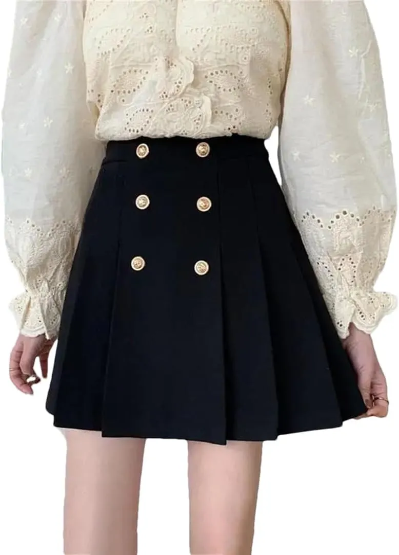 Women High Waist Sexy Pleated Mini Skirts Dance Casual Elegant Party Short Skirt