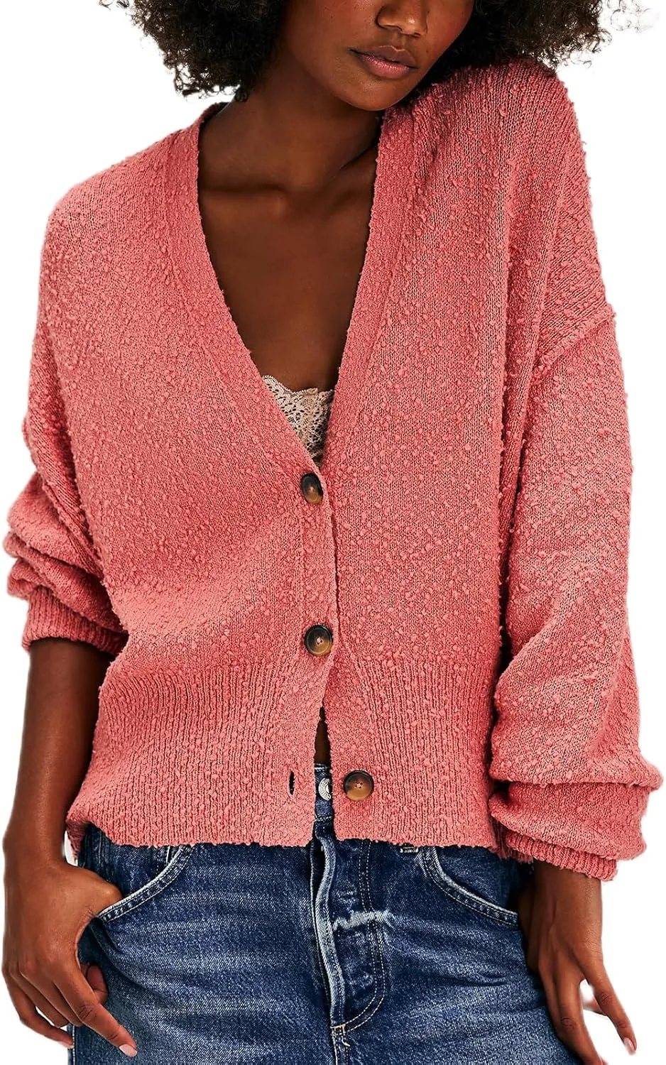 Women Knitted Cardigan Sweaters Long Sleeve Button Down Ribbed Knit Sweater Tops Y2k Cropped Cardigans Streetwear