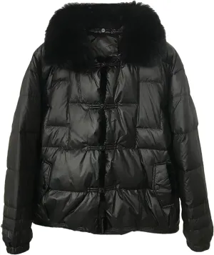 Women Winter White Duck Down Jacket Short Warm Puffer Coat Loose Vintage Parka