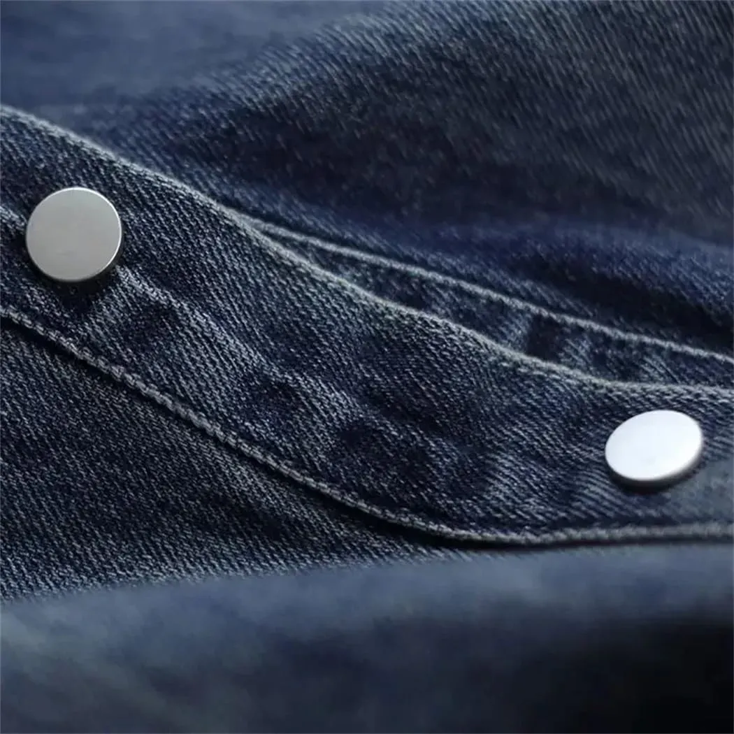 Women's Denim Jackets Solid Outerwears Pocket Spring Autumn Female Jeans Korean Coat