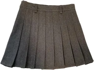 Women's High Waist Pleated Skirt  Solid Color Mini A-Line All-Match Skirt Athletic Casual Skirts