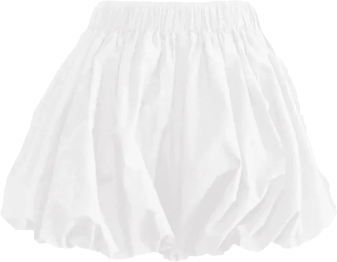 Women's Mini Skirts Classic Cute Puff High Waist Pleated Short Bubble Lantern Skirt