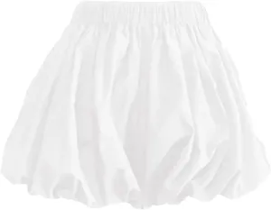Women's Mini Skirts Classic Cute Puff High Waist Pleated Short Bubble Lantern Skirt