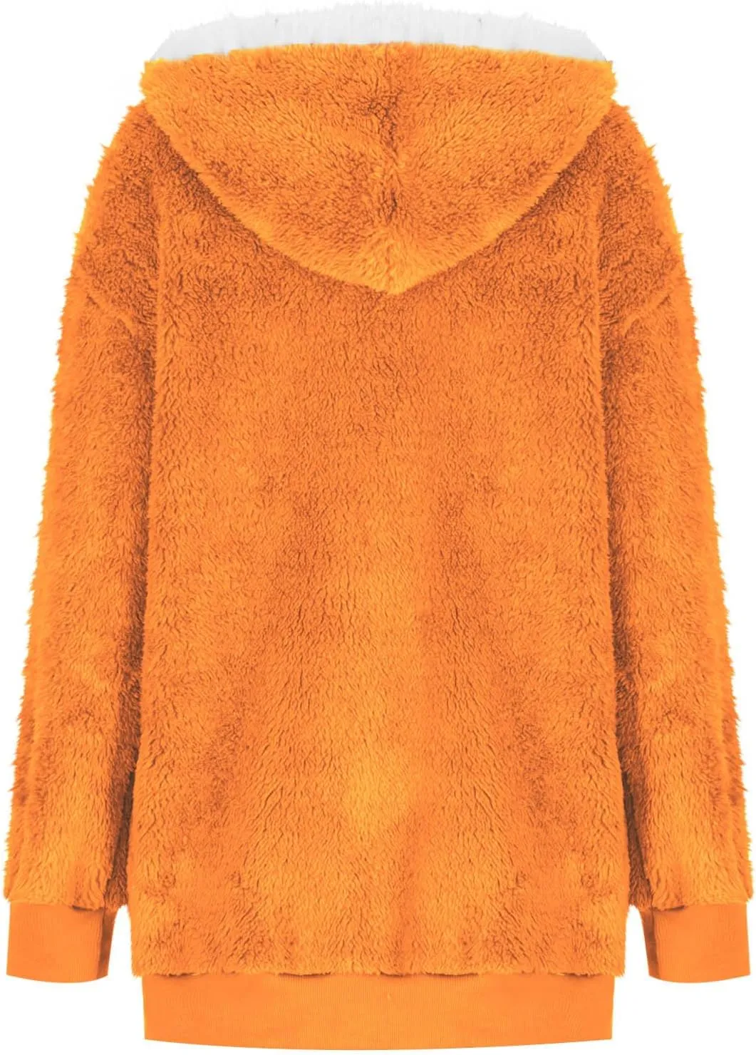 Womens Sherpa Jacket Oversized Fleece Jacket Teddy Bear Coat with Pockets Casual Open Front Hooded Fuzzy Cardigan