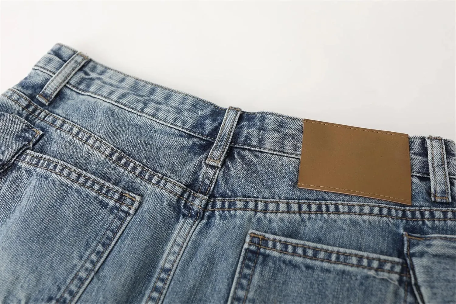 Women's Summer Low Rise Bow Pocket Mini Denim Skirt Y2k Streetwear Punk Jean Short Skirts