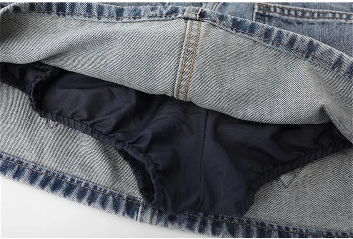 Women's Summer Low Rise Bow Pocket Mini Denim Skirt Y2k Streetwear Punk Jean Short Skirts