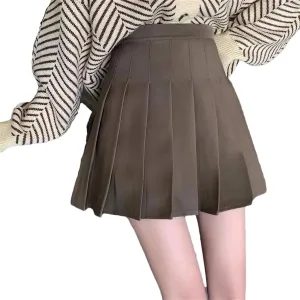 Women's Summer Mini Skirt  School High Waist Pleated Plaid Uniform Skirt Tennis Skirts