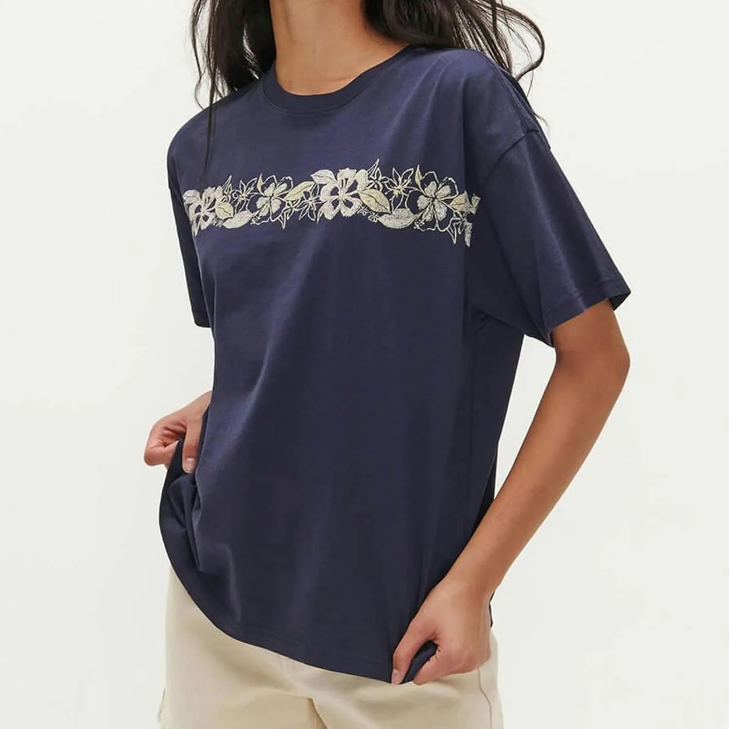 Y2k Cute Oversized Graphic Shirts Teen Girls Women Preppy Short Sleeve Floral Baggy Tees Costal Aesthetic Tops