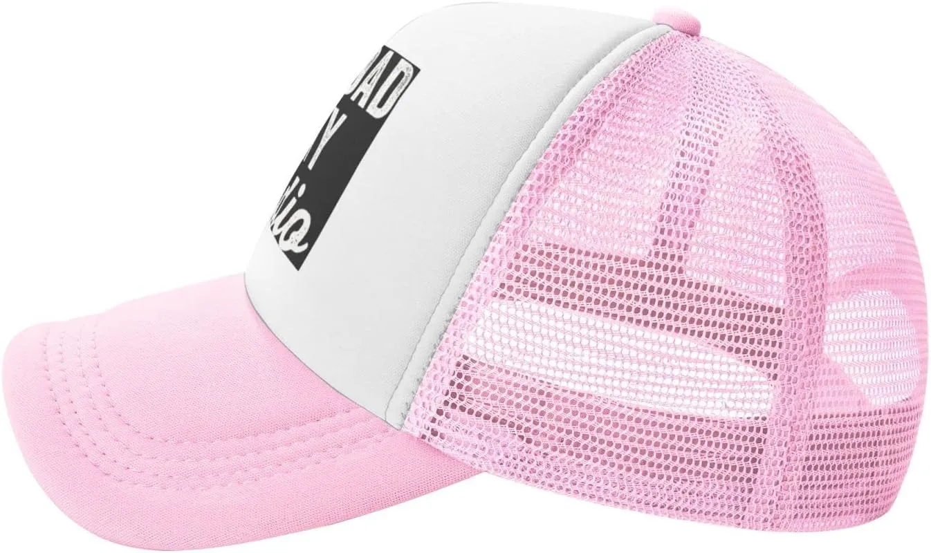 Your Dad is My Cardio Trucker Hat Mesh Baseball Cap Women Cowboy Hat Men Dad Hat Adjustable Sun Hat Snapback Hat Black