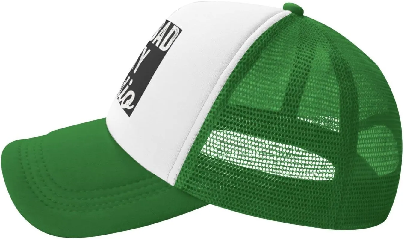 Your Dad is My Cardio Trucker Hat Mesh Baseball Cap Women Cowboy Hat Men Dad Hat Adjustable Sun Hat Snapback Hat Black